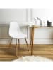 THE HOME DECO FACTORY 2-delige set: eetkamerstoelen "Scandinave" wit - (B)46 x (H)85 x (D)56 cm