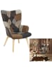 THE HOME DECO FACTORY Fauteuil "Helsinki" bruin - (B)72 x (H)99,5 x (D)66 cm