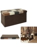 THE HOME DECO FACTORY Sitztruhe in Braun/ Beige - (B)76 x (H)38 x (T)38 cm