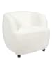 THE HOME DECO FACTORY Sessel "Kim" in Weiß - (B)77 x (H)74 x (T)69 cm
