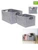 THE HOME DECO FACTORY 2er-Set: Aufbewahrungskörbe in Grau