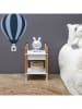 The Home Deco Kids Nachttisch "Crayon" in Weiß/ Eiche - (B)34 x (H)51,5 x (T)30 cm