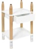 The Home Deco Kids Nachtkastje "Crayon" wit/eiken - (B)34 x (H)51,5 x (D)30 cm