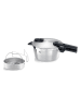 Fissler 3tlg. Set: Edelstahl-Schnellkochtopf "Vitaquick® Premium" in Silber