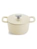 Fissler 2-delige set: gietijzeren braadslede met deksel "Moments" beige/crème - Ø23 cm