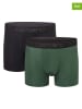 camano 2-delige set: boxershorts zwart/groen