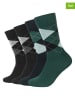 camano 4er-Set: Socken in Schwarz/ Grün
