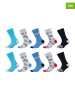 camano 10er-Set: Socken in Blau/ Schwarz/ Hellgrau