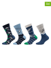 camano 8er-Set: Socken in Grau/ Schwarz/ Dunkelblau