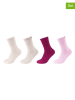 s.Oliver 4er-Set: Socken in Creme/ Rosa/ Lila