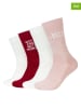 s.Oliver 4er-Set: Socken in Rot/ Rosa/ Weiß