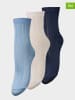 Becksöndergaard 3er-Set: Socken in Hellblau/ Creme/ Dunkelblau