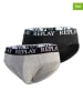 Replay Underwear 2er-Set: Slips in Grau/ Schwarz