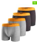 Replay Underwear 4er-Set: Boxershorts in Schwarz/ Grau/ Orange