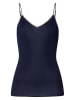 Hanro Pyjama-Oberteil in Dunkelblau