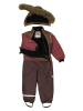 mikk-line Schneeanzug in Braun/ Rot