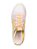 asics Leder-Laufschuhe in Weiß/ Gelb/ Rosa