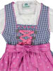 Isartrachten Dirndl in Blau/ Rosa