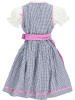 Isartrachten Dirndl in Blau/ Rosa