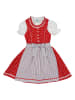 Isartrachten Dirndl in Rot/ Weiß