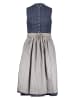 Almsach Dirndl in Dunkelblau/ Beige
