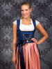 Edelnice Dirndl "Josepha" in Blau/ Koralle