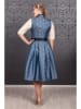 Edelnice Dirndl "Estelle" in Blau/ Champagner