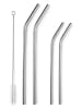 Ibili 5tlg. Set: Edelstahl-Strohhalmen - (L)26 cm