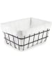 Ibili Koszyk w kolorze czarno-białym na pieczywo - 20 x 16 cm