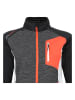 Peak Mountain Fleecejacke "Acerin" in Grau/ Schwarz/ Orange