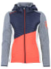 Peak Mountain Übergangsjacke in Dunkelblau/ Orange/ Weiß