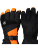 Peak Mountain Ski-/ Snowboardfingerhandschuhe "Mister" in Schwarz/ Orange