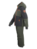 Peak Mountain 2-delige ski-/snowboardoutfit kaki/zwart