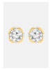 Diamonds lab grown Złote kolczyki-wkrętki z diamentami