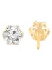 Diamonds lab grown Złote kolczyki-wkrętki z diamentami