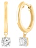 Diamonds lab grown Gold-Creolen mit Diamanten