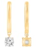Diamonds lab grown Gold-Creolen mit Diamanten