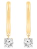Diamonds lab grown Gold-Creolen mit Diamanten
