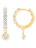 Diamonds lab grown Gold-Creolen mit Diamanten