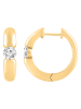 Diamonds lab grown Gold-Creolen mit Diamanten