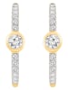 Diamonds lab grown Gold-Creolen mit Diamanten