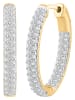 Diamonds lab grown Gold-Creolen mit Diamanten