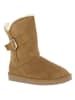 Gooce Skórzane kozaki zimowe "Blume" w kolorze jasnobrązowym