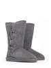 Gooce Skórzane kozaki zimowe "Cornice" w kolorze szarym