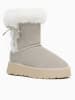Gooce Skórzane kozaki zimowe "Alissa" w kolorze jasnoszaro-białym