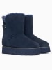 Gooce Skórzane botki zimowe "Colorado" w kolorze granatowym