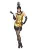 Carnival Party 2tlg. Kostüm "20er Jahre Charleston Flapper" in Gold/ Schwarz