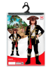 Carnival Party 7-delig kostuum "Piratenkapitein" wit/zwart/rood