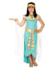 Carnival Party 5-delig kostuum "Egyptische Koningin" turquoise/goudkleurig