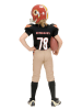 Carnival Party 2tlg. Kostüm "American Football Spieler" in Schwarz/ Beige
